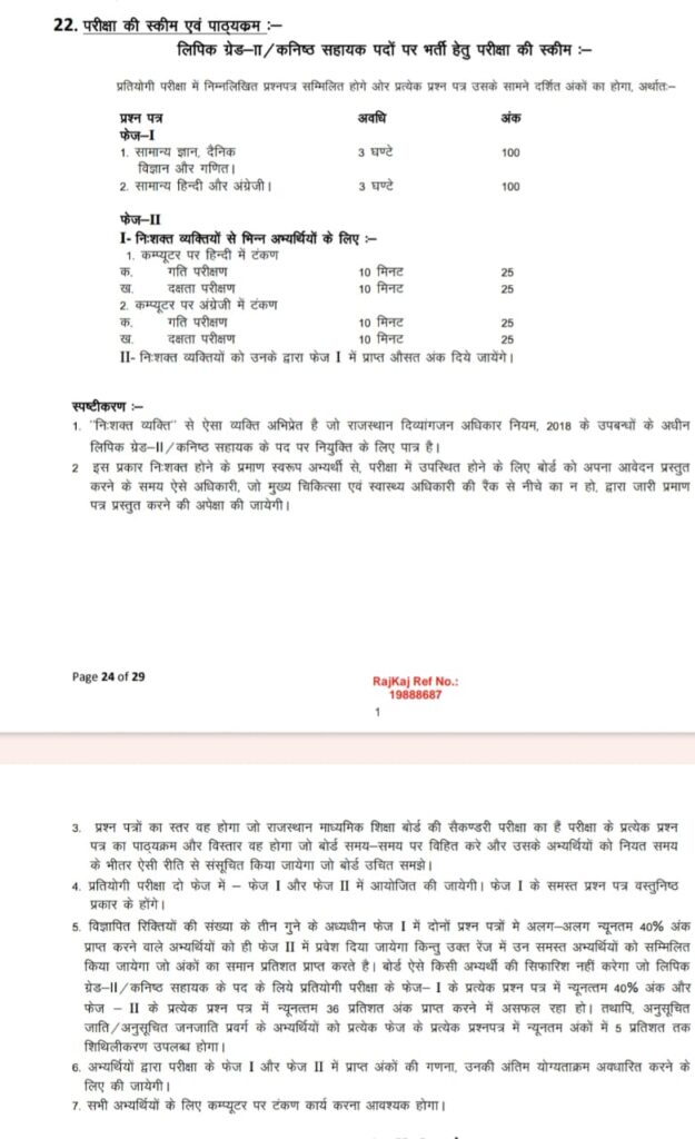 RSMSSB LDC Grade II & Junior Assistant Bharti 2026